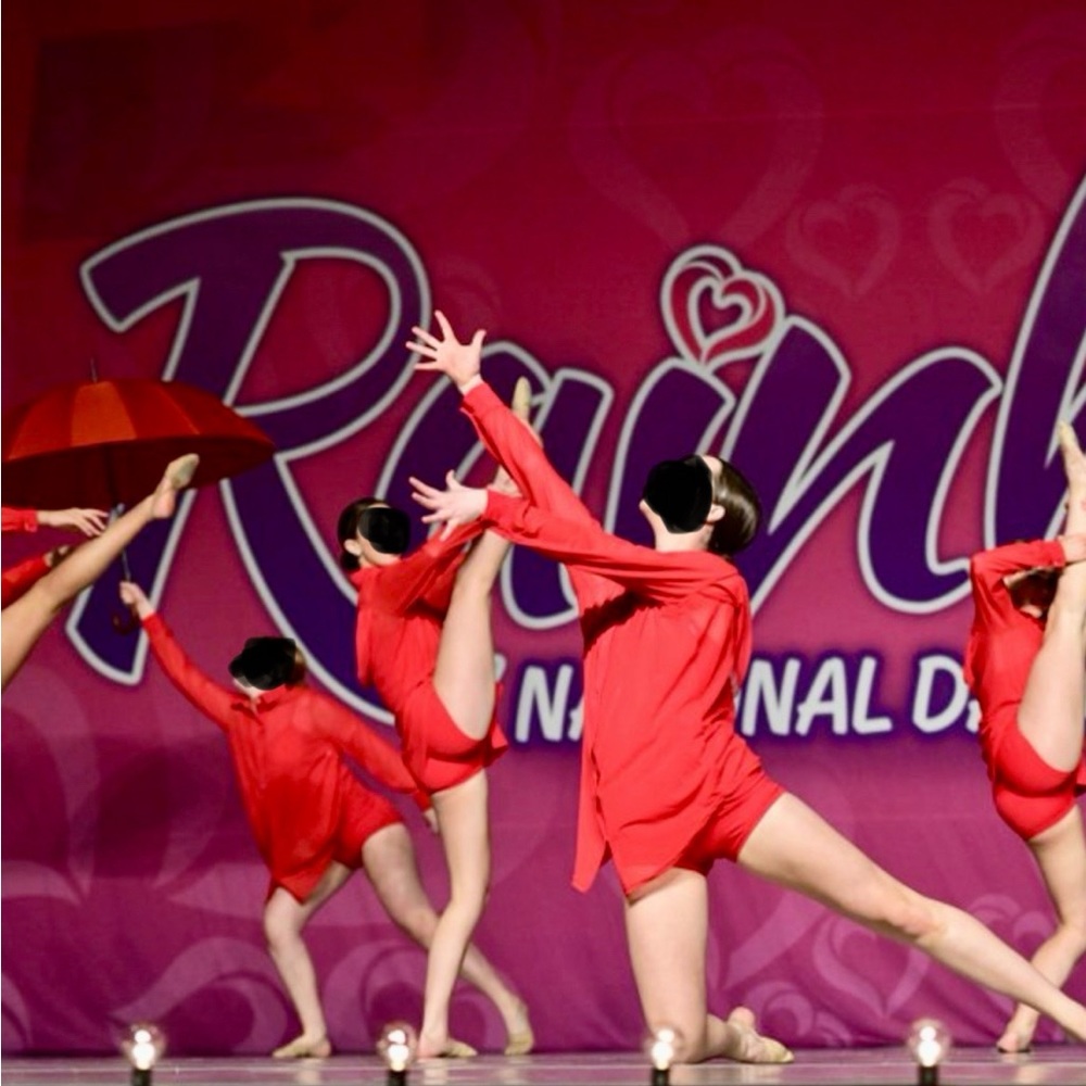 Weissman red contemporary/lyrical dance costume, excellent condition! Size AS